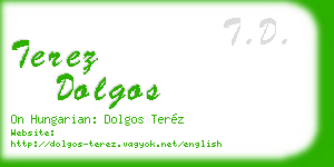 terez dolgos business card